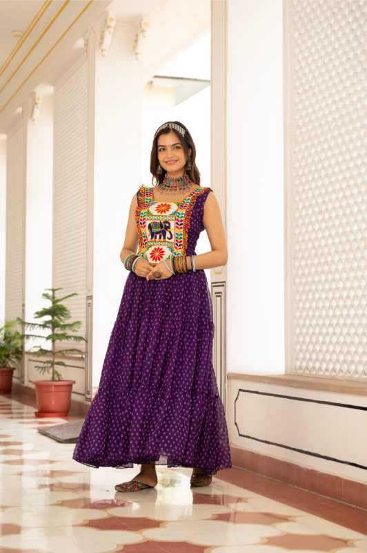 Faux Georgette Printed Gown