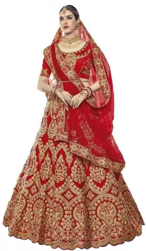 Net Embroidered Lehenga