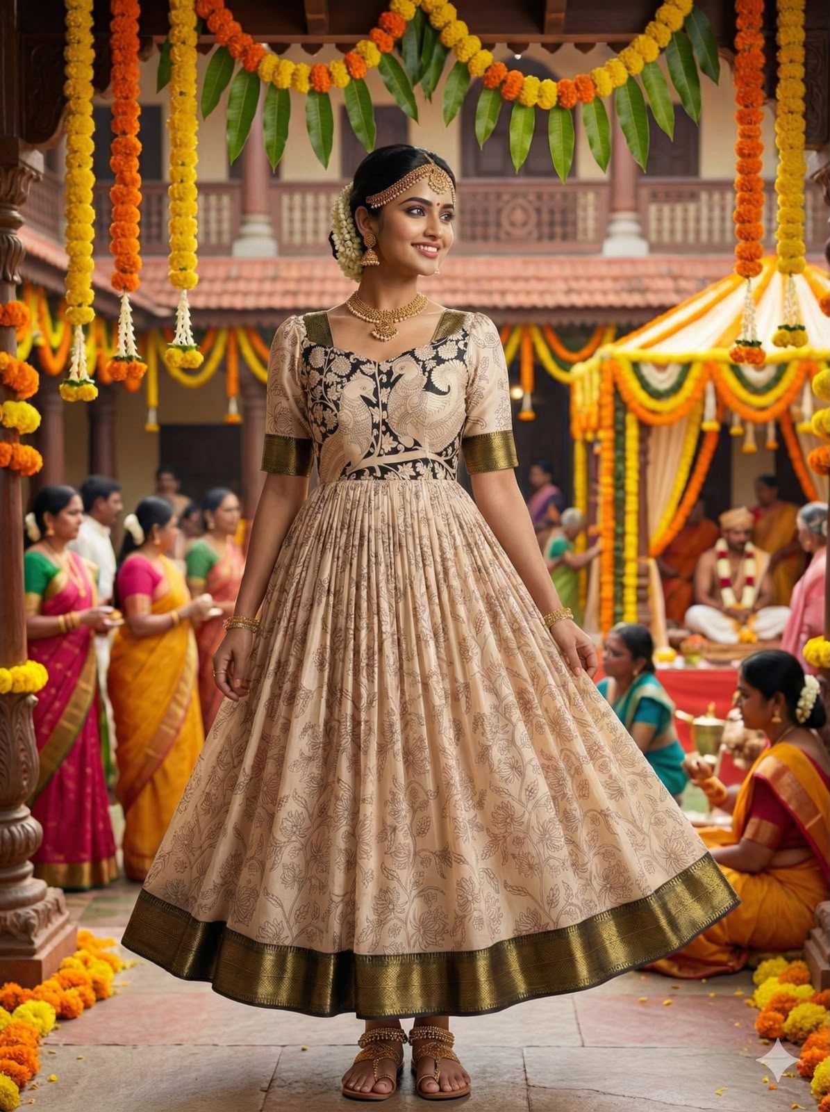 Printed Gown