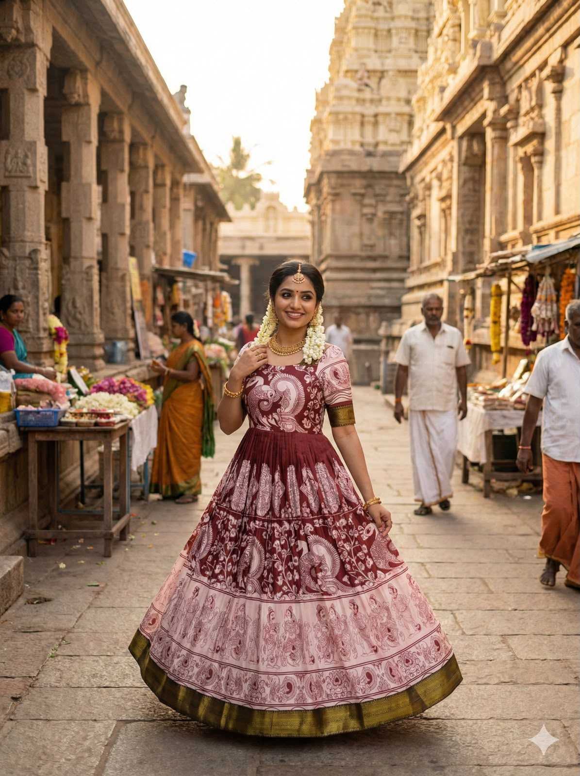 Printed Gown