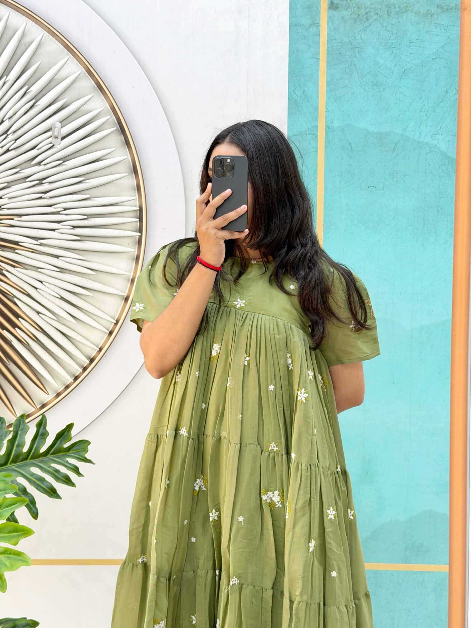 Cotton Cambric Embroidery Gown