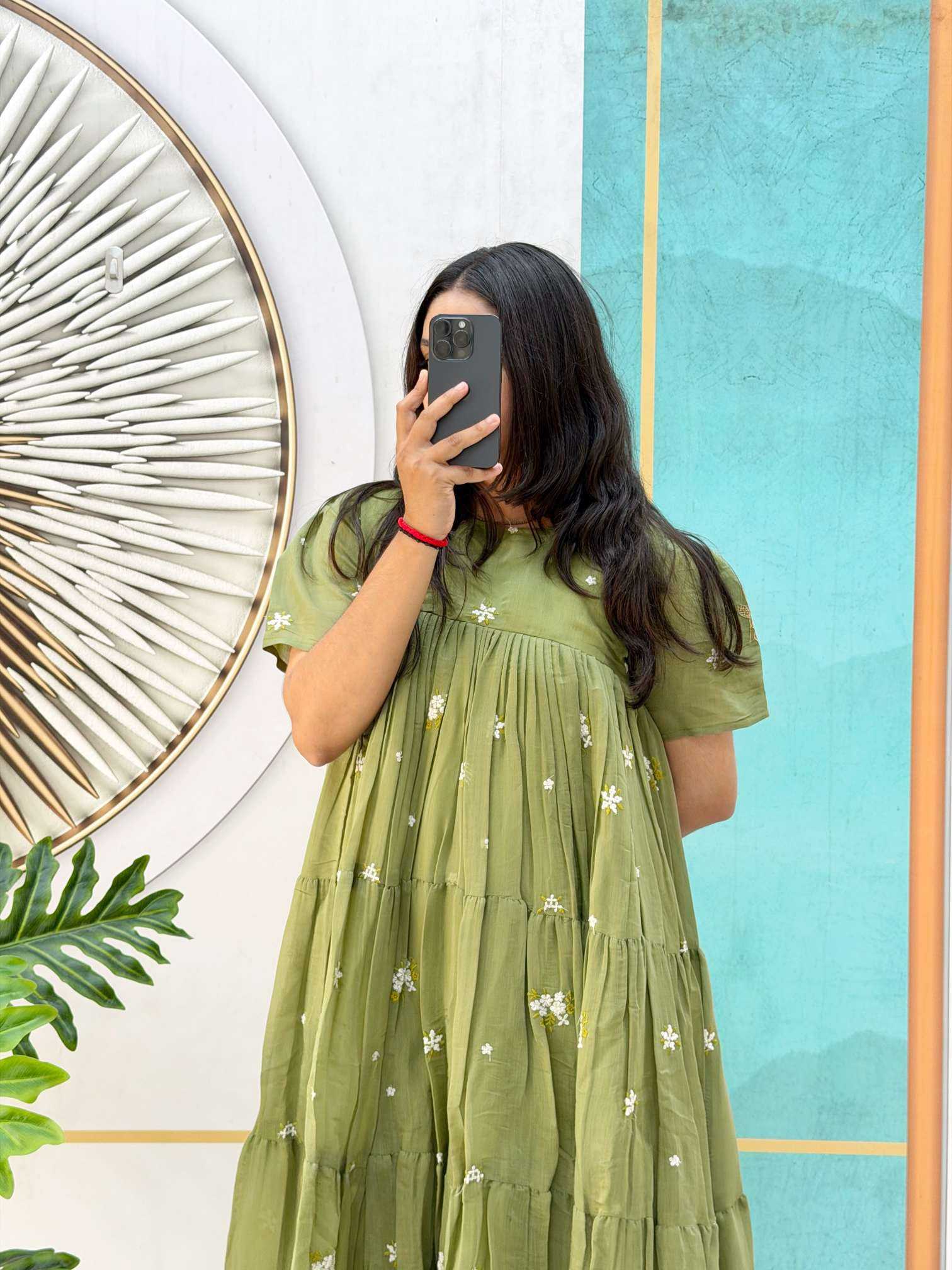 Cotton Embroidery Gown