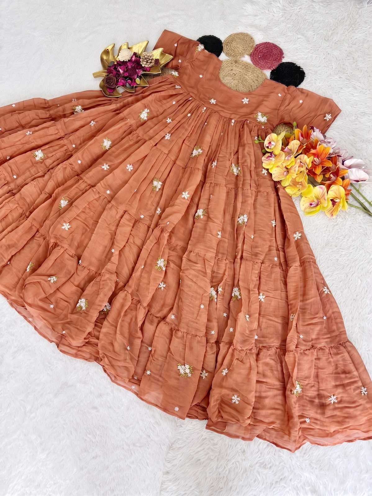 Cotton Embroidery Gown