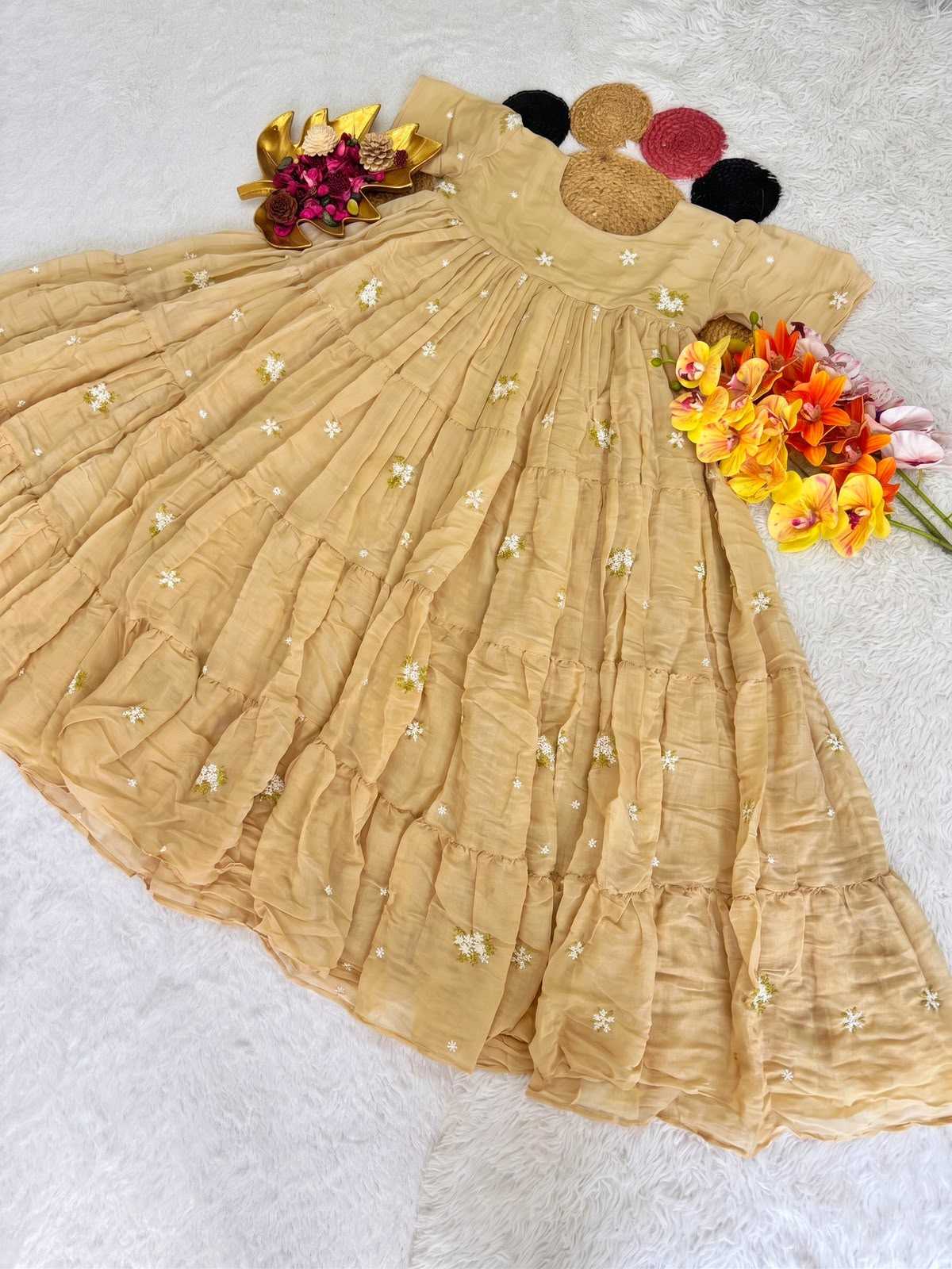 Cotton Embroidery Gown