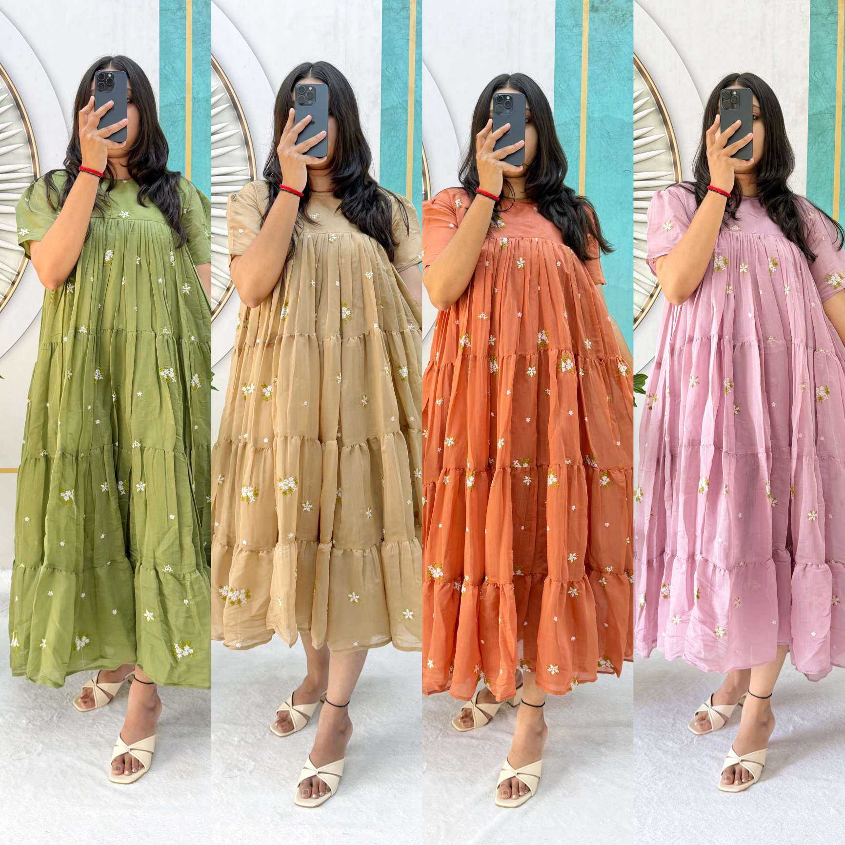 Cotton Embroidery Gown