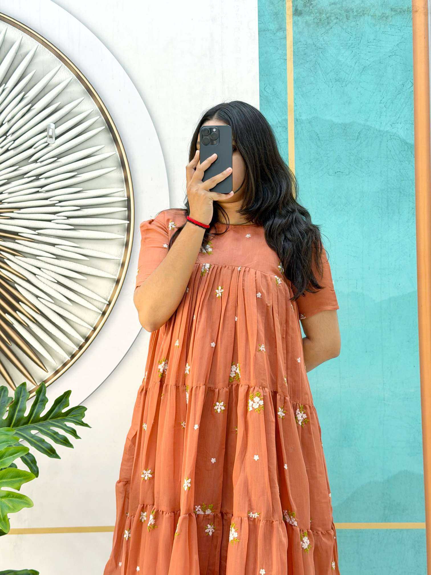 Cotton Embroidery Gown