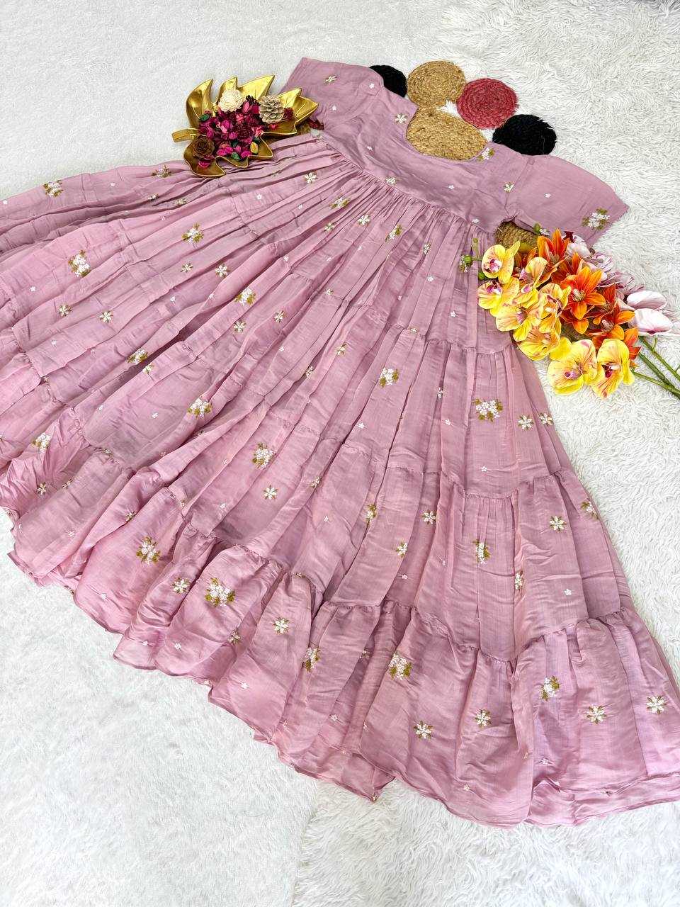 Cotton Embroidery Gown