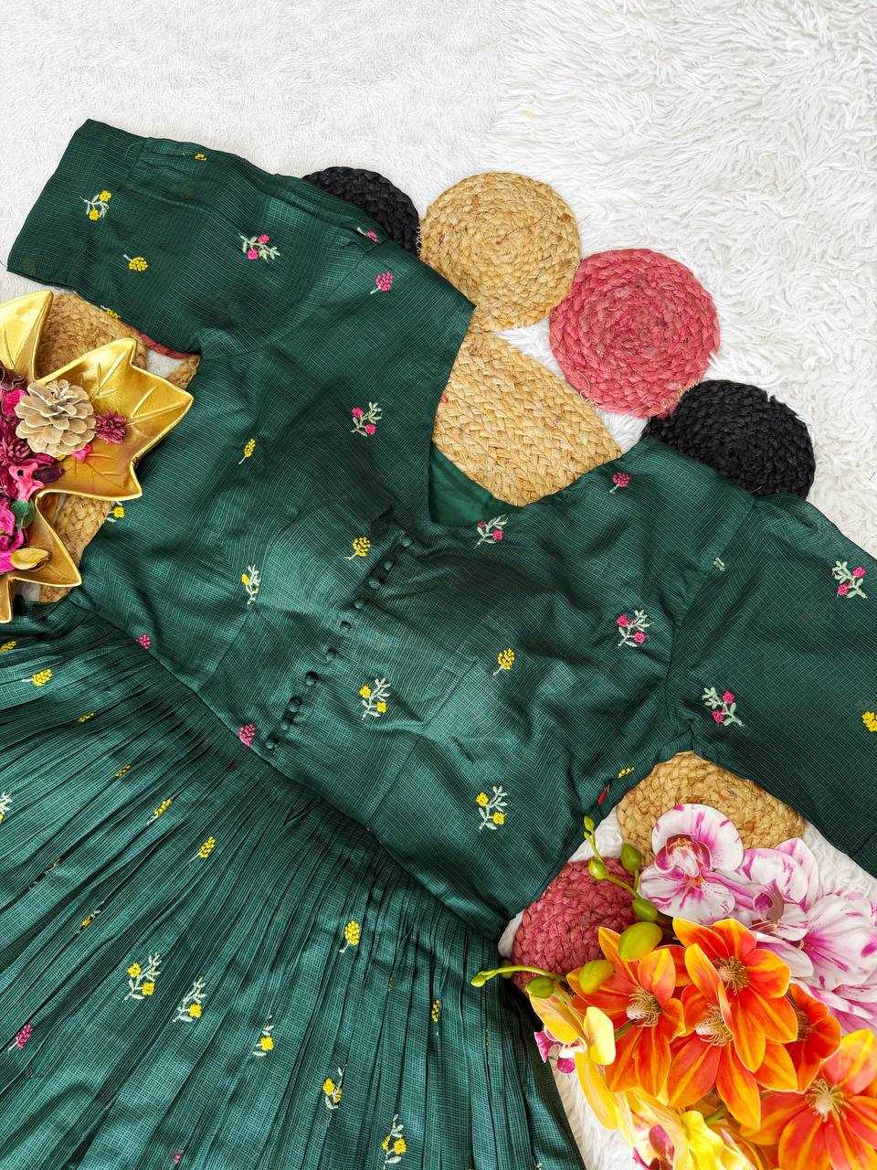 Kota Chex Embroidery Gown