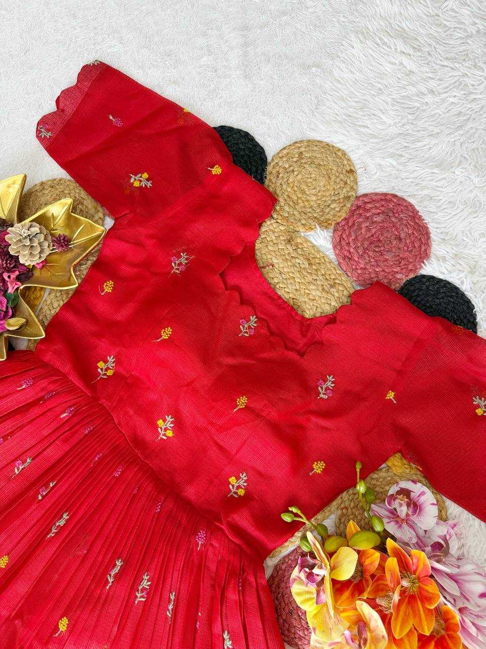 Kota Chex Embroidery Gown