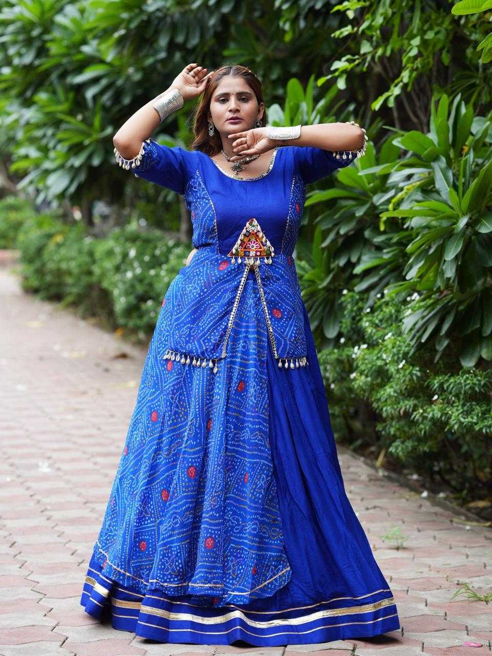 Cotton Printed Lehenga in Red