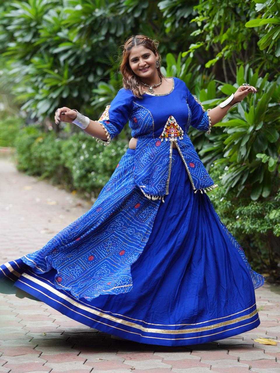 Cotton Printed Lehenga in Red
