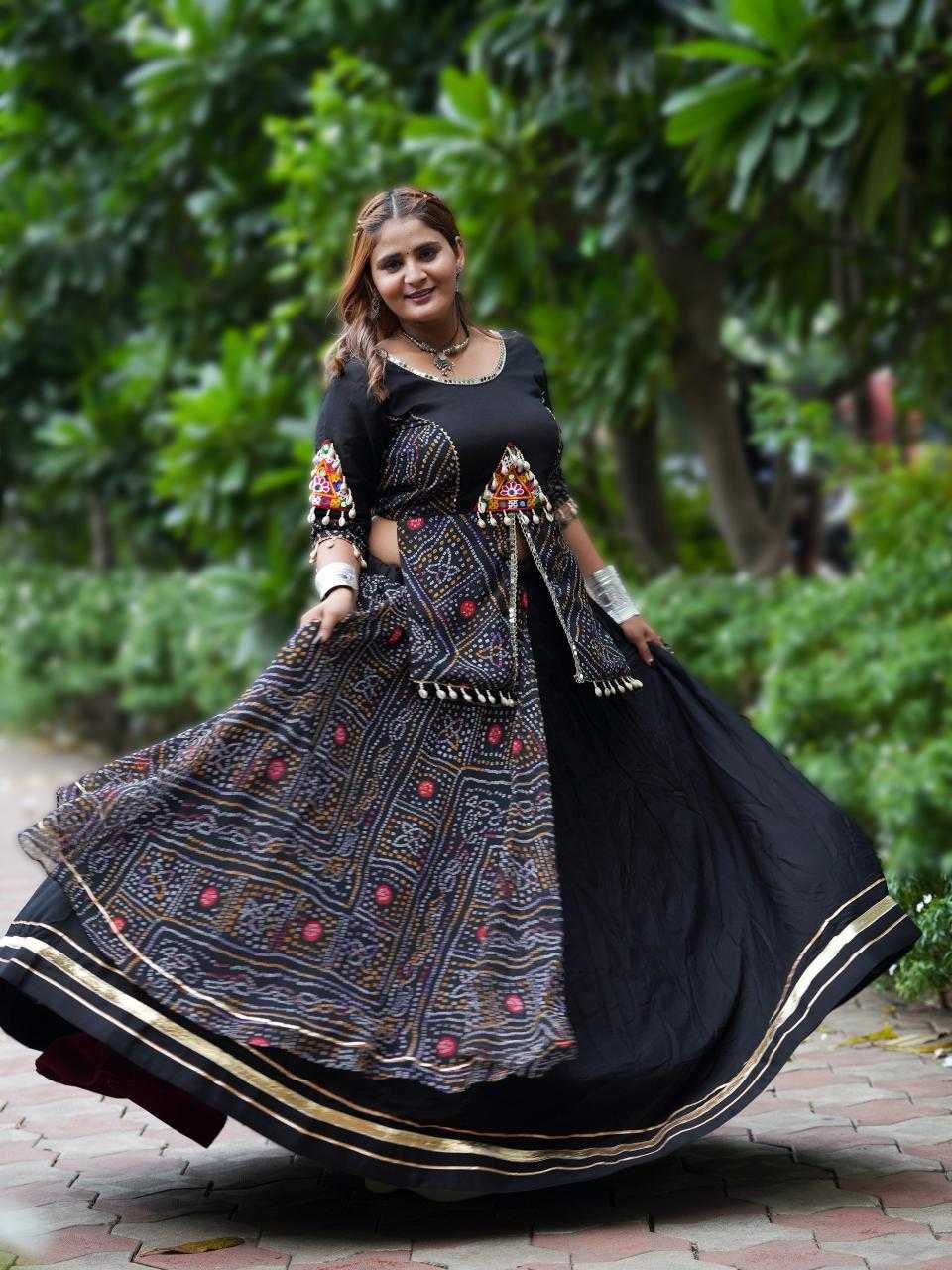 Cotton Printed Lehenga in Red