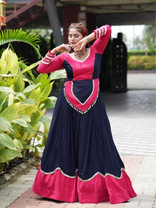 Cotton Traditional Lehenga in Black