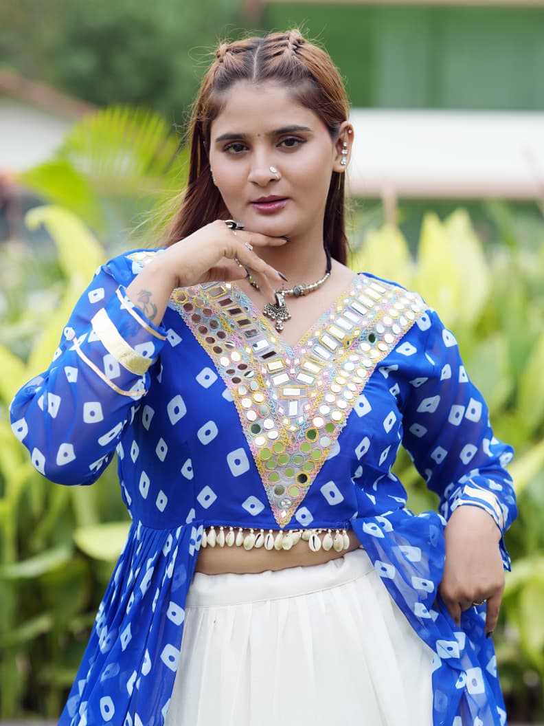 Georgette Designer Lehenga Choli in Blue