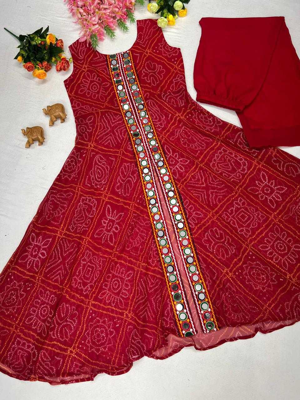 Georgette Printed Suit in Violet