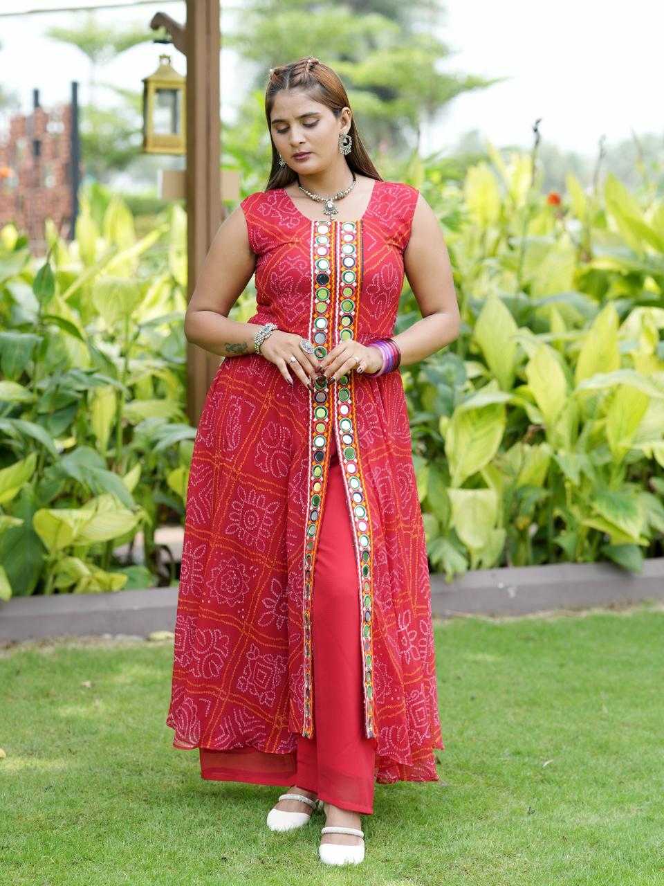 Georgette Printed Suit in Violet