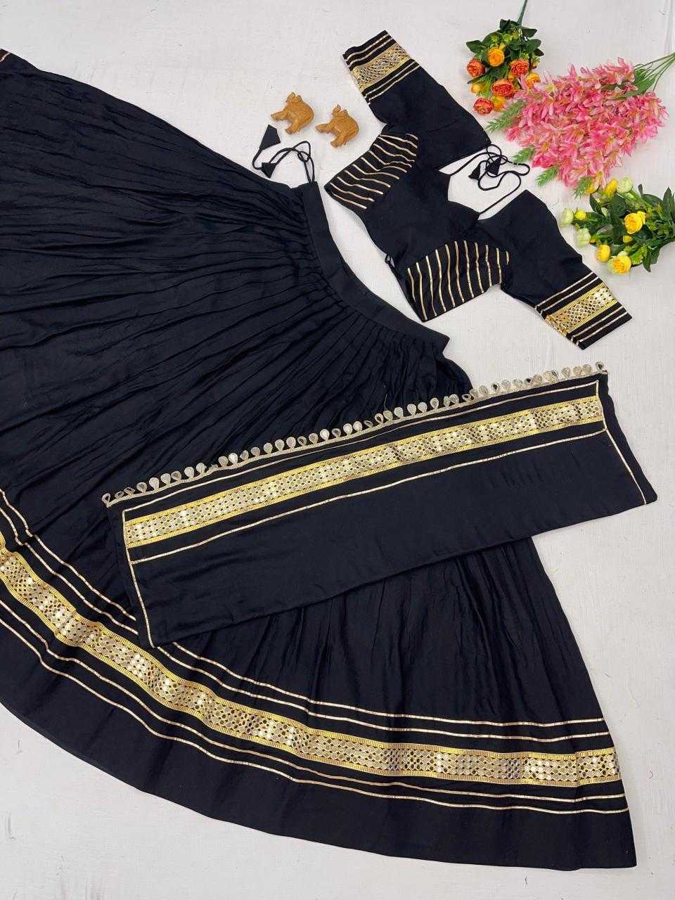 Cotton Mirror Work Lehenga