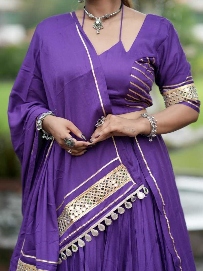 Reyon Cotton Chaniya Choli in Purple