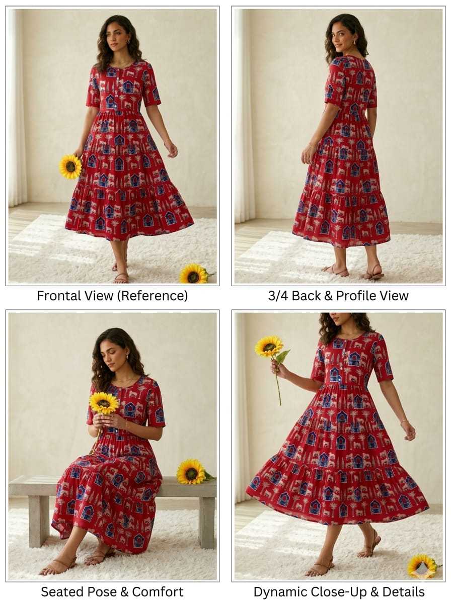 Cotton Printed Gown
