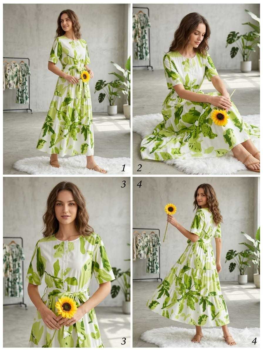 Cotton Printed Gown