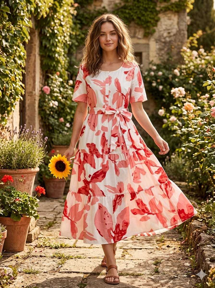 Cotton Printed Gown