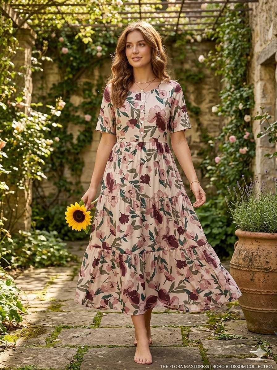 Cotton Printed Gown