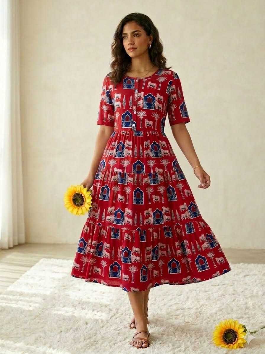 Cotton Printed Gown