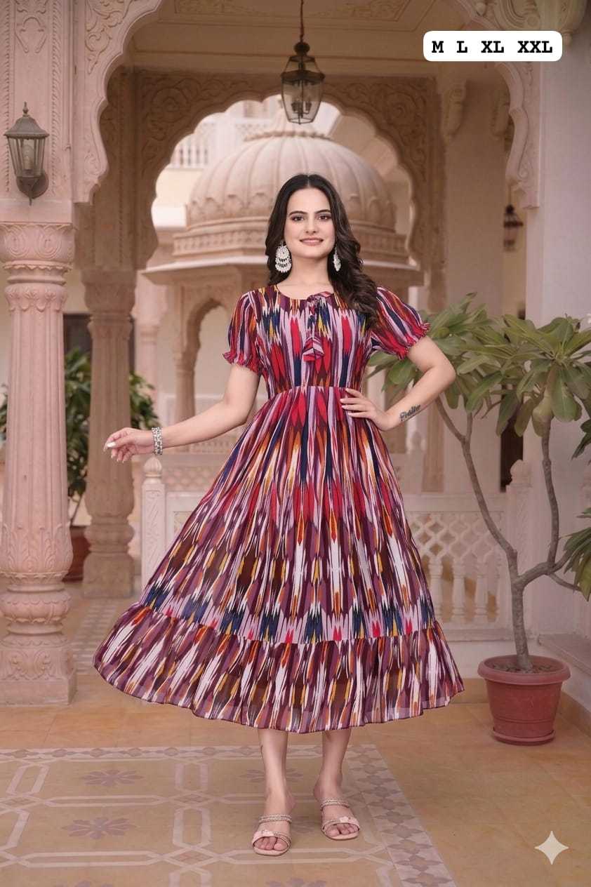 Georgette Printed Gown