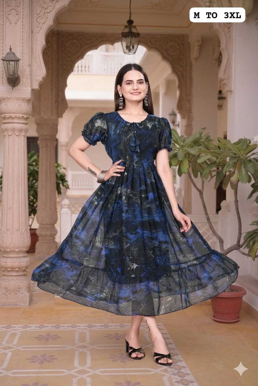 Georgette Printed Gown