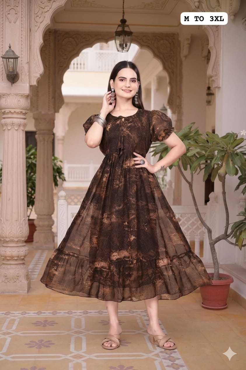 Georgette Printed Gown