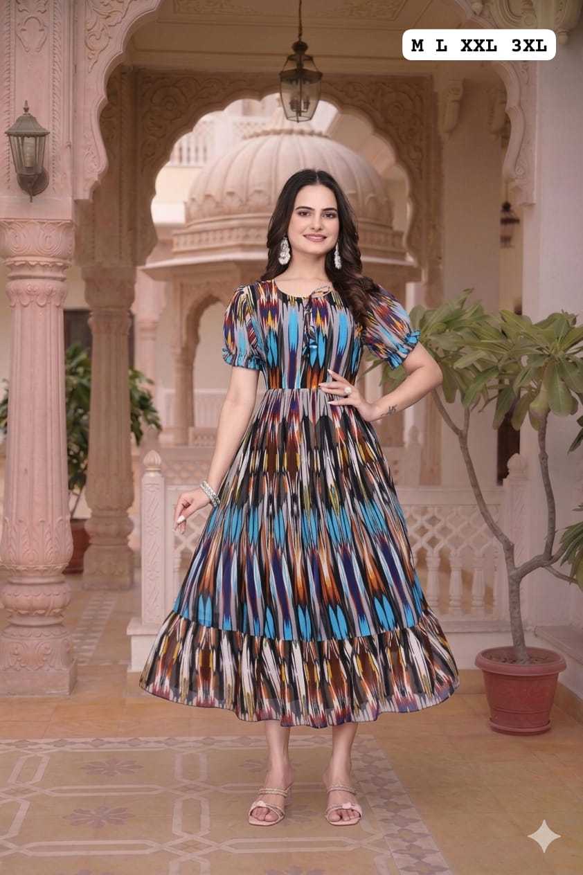Georgette Printed Gown