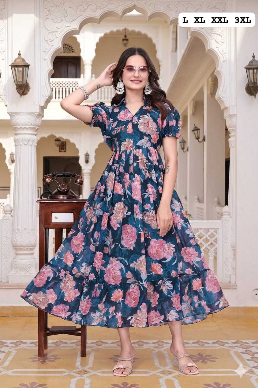 Georgette Printed Gown