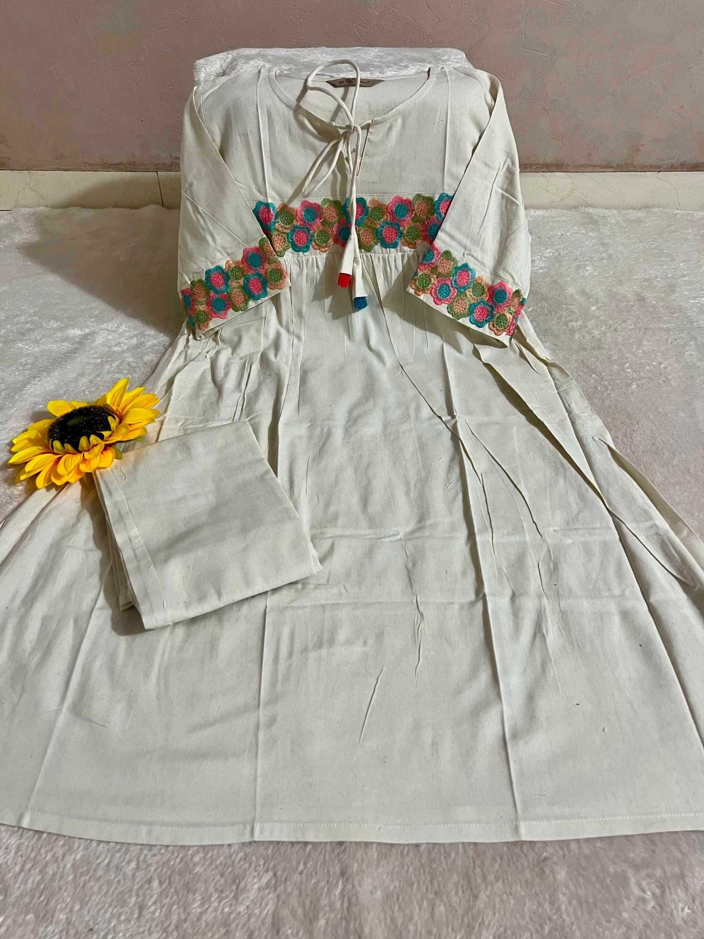 Cotton Embroidery Suit