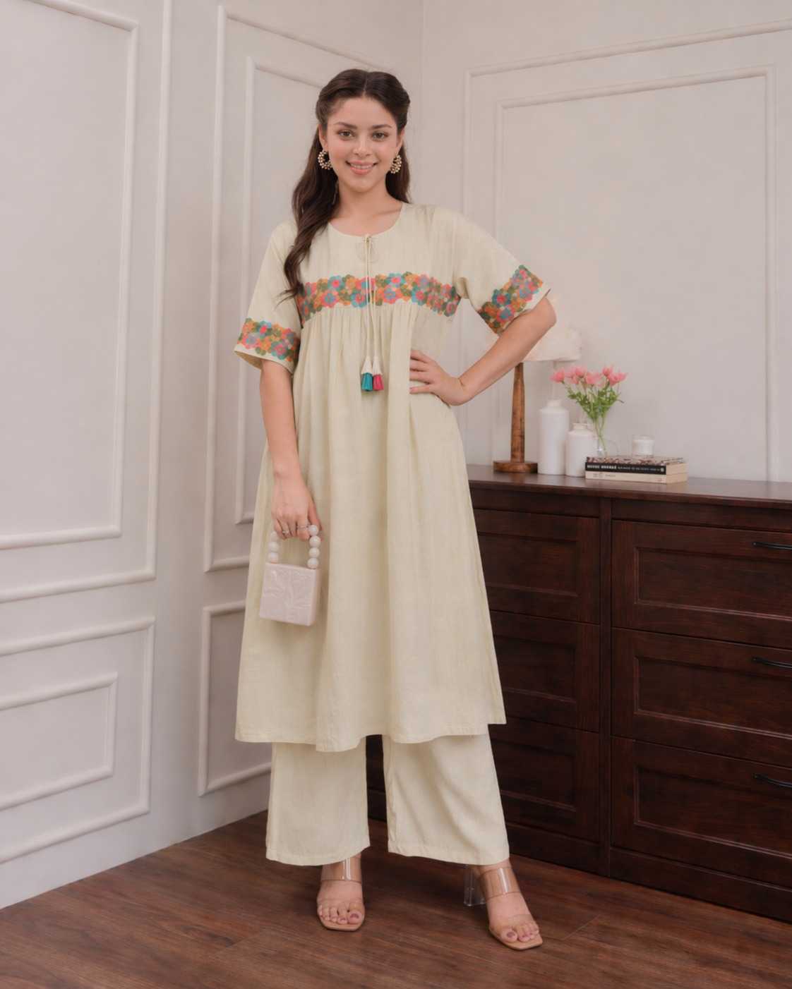Cotton Embroidery Suit
