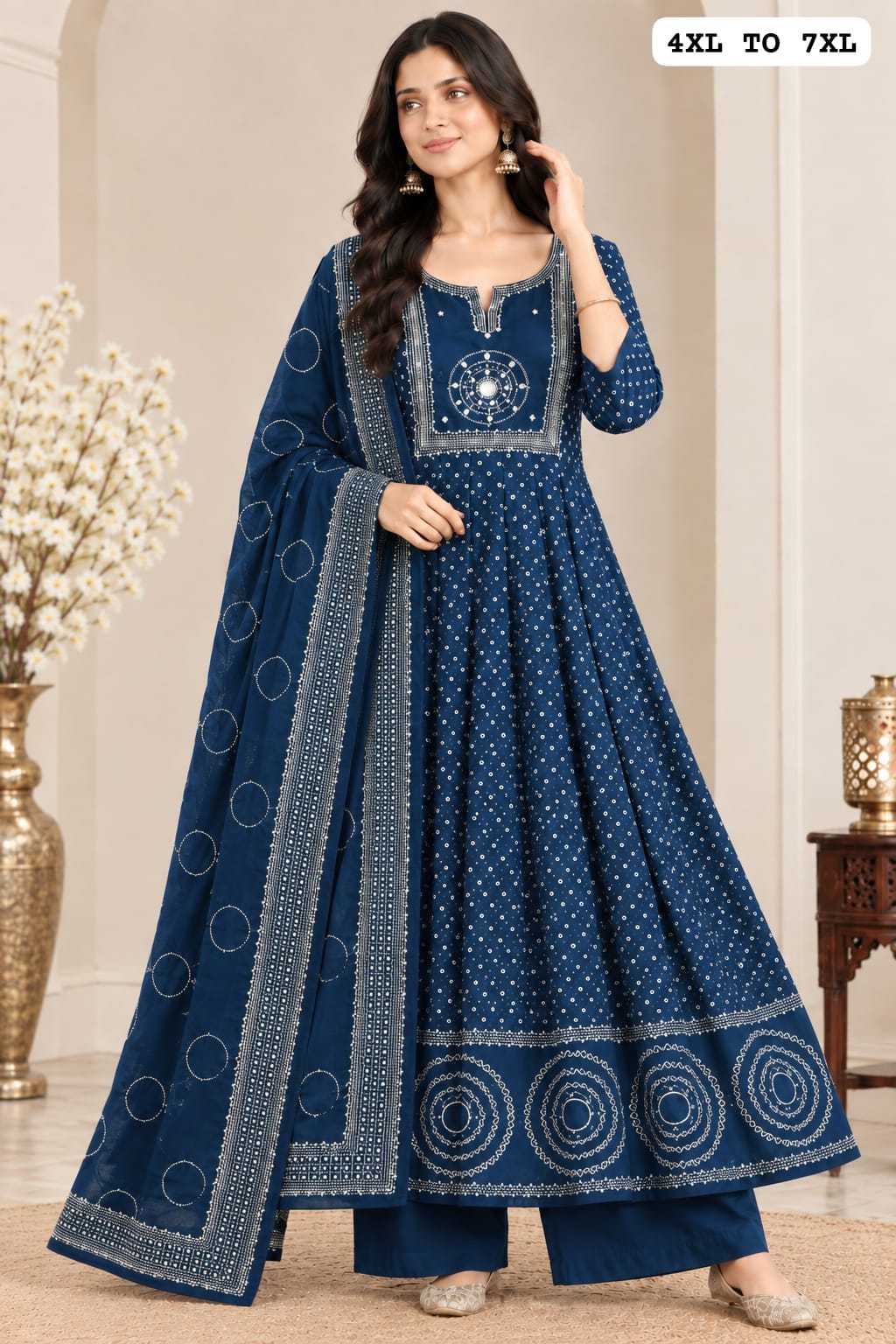 AND Rayon Embroidery Suit