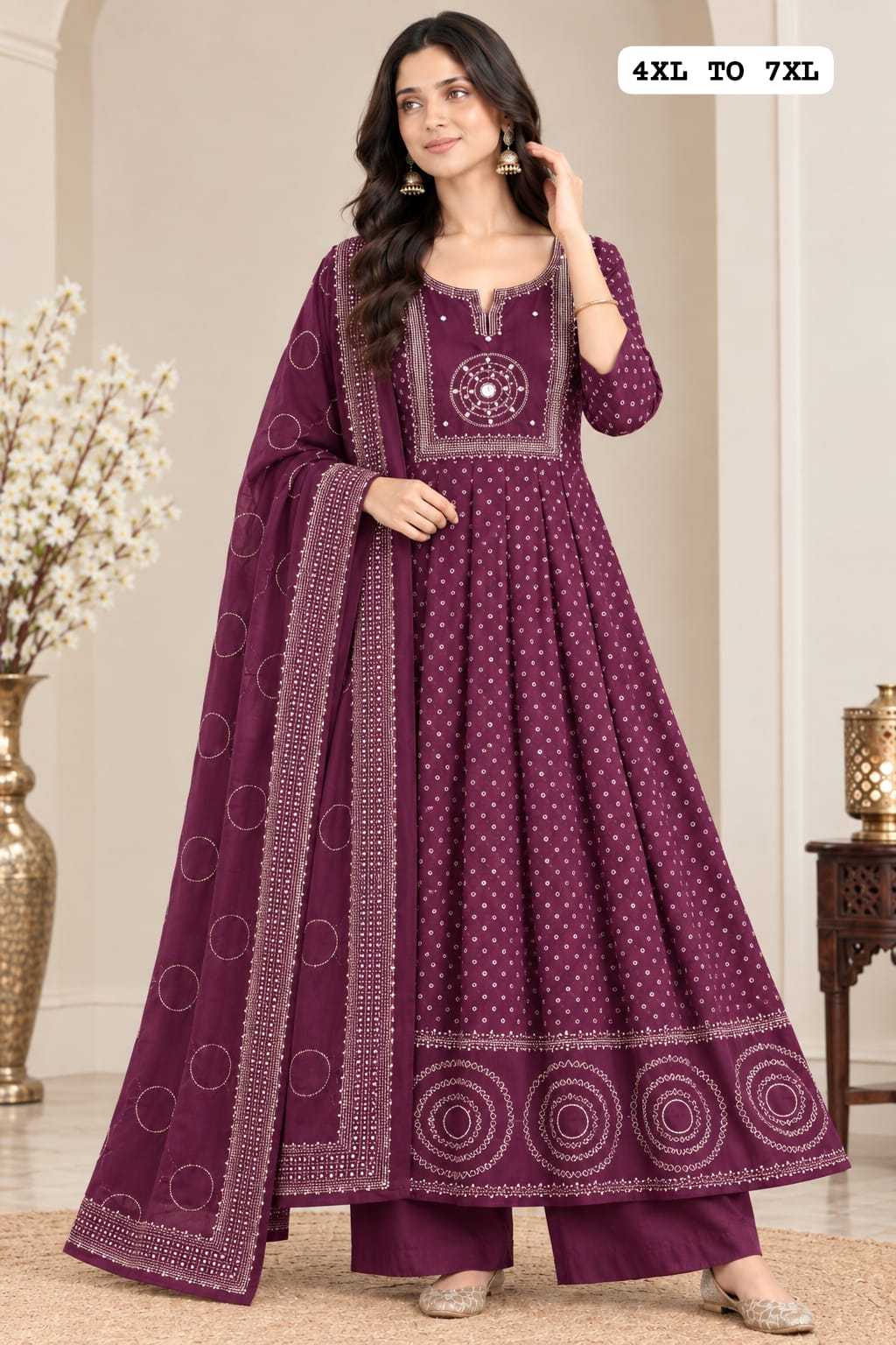 AND Rayon Embroidery Suit