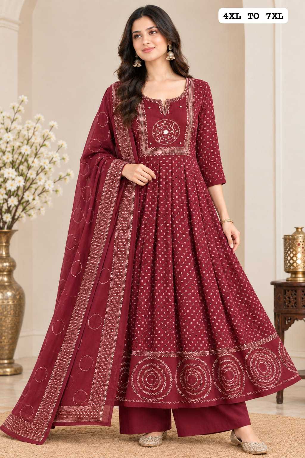 AND Rayon Embroidery Suit