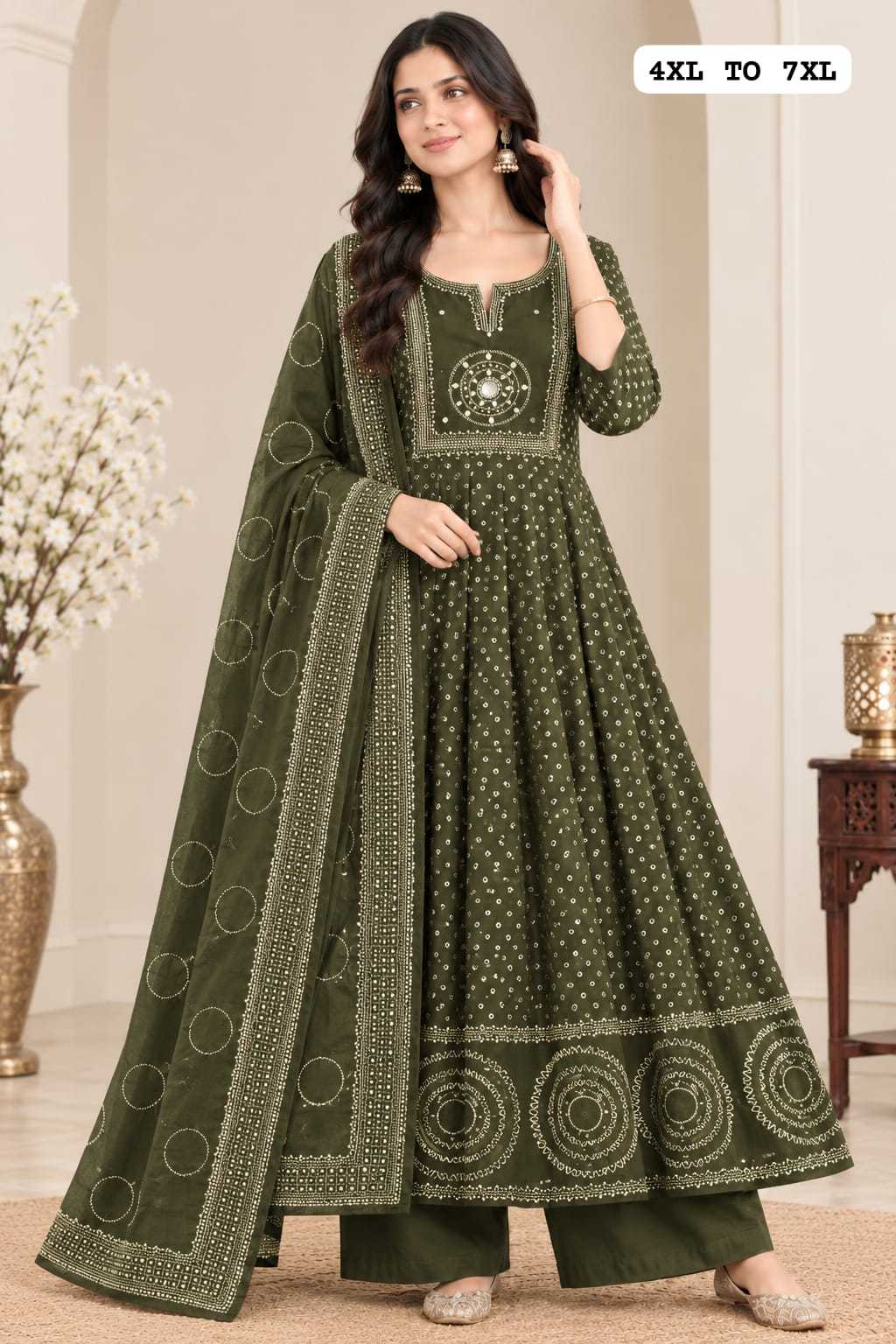 AND Rayon Embroidery Suit