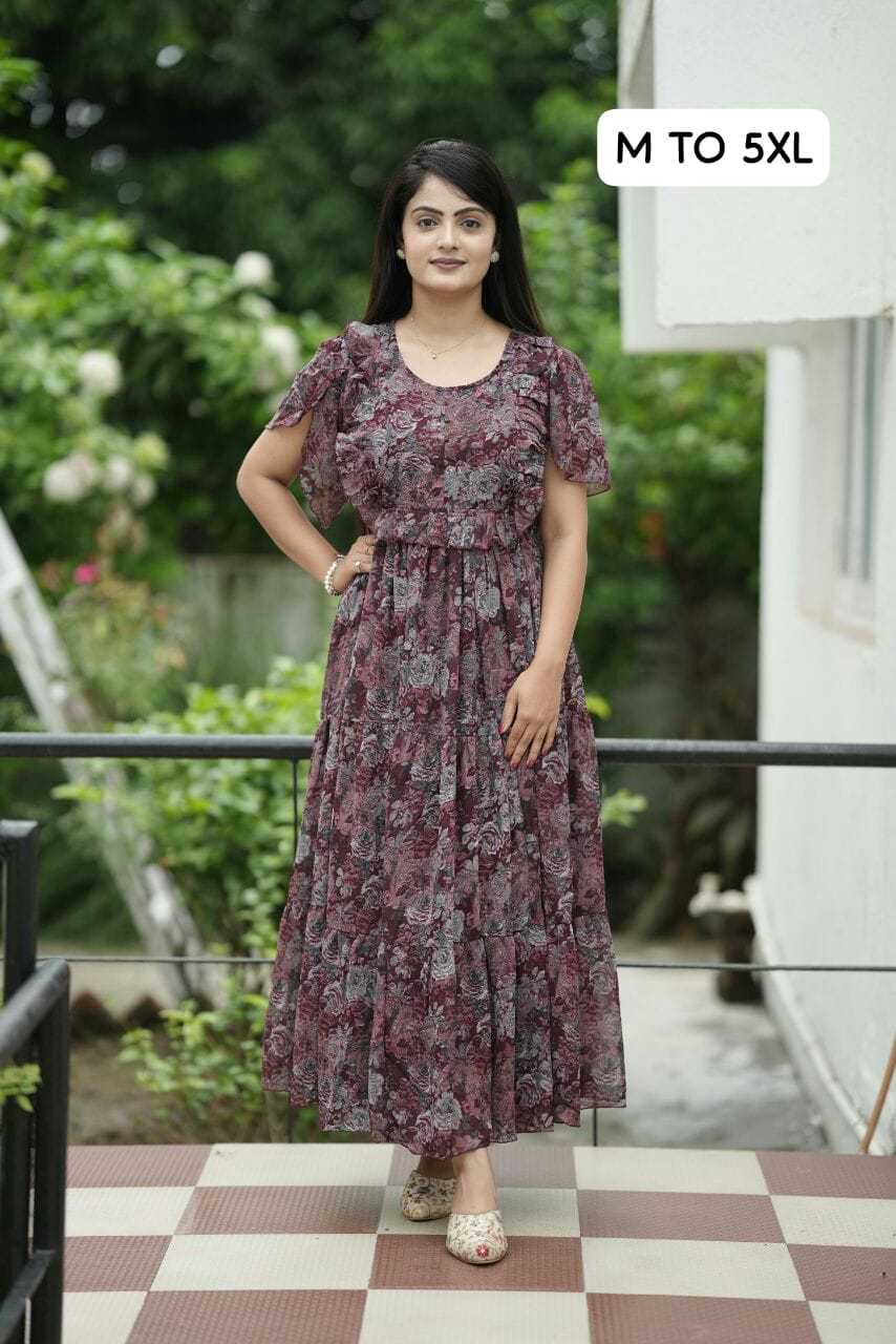 Georgette Printed Gown