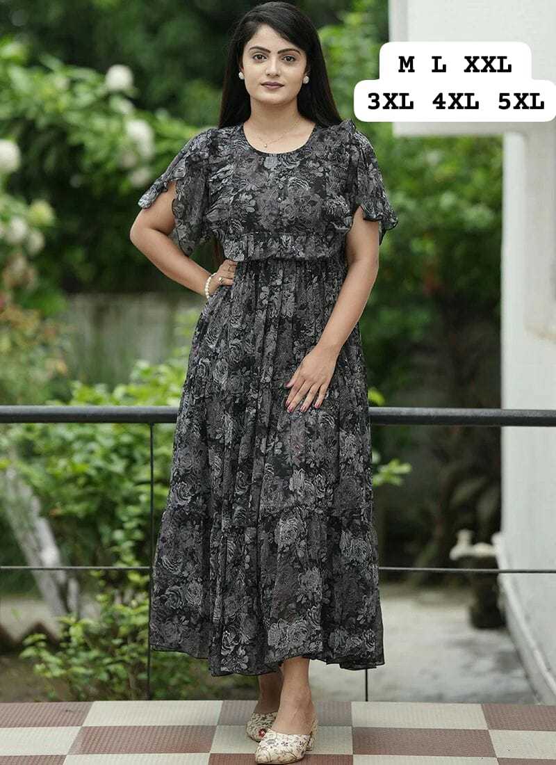 Georgette Printed Gown