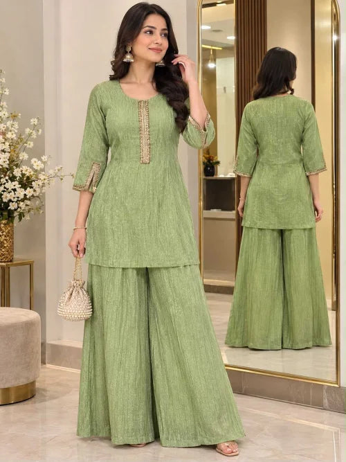 Ceful Tissue Silk Co-ord Set