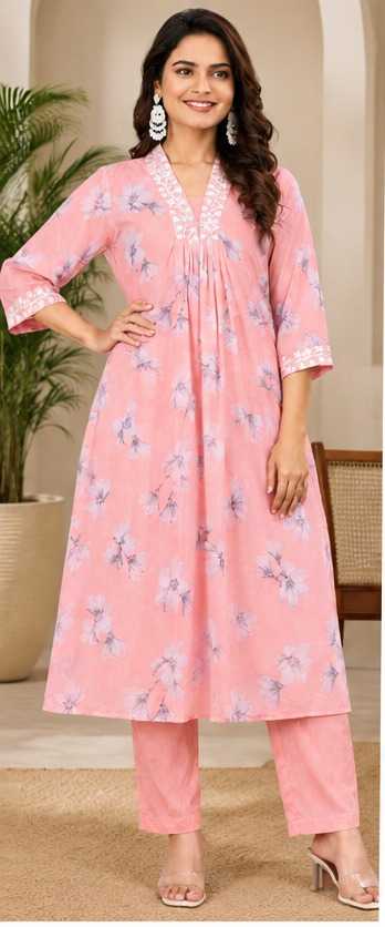 Chik Faux Georgette Cotton Kurti