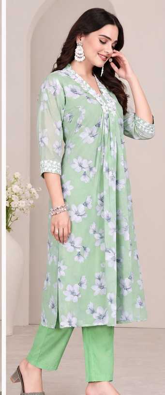 Chik Faux Georgette Cotton Kurti
