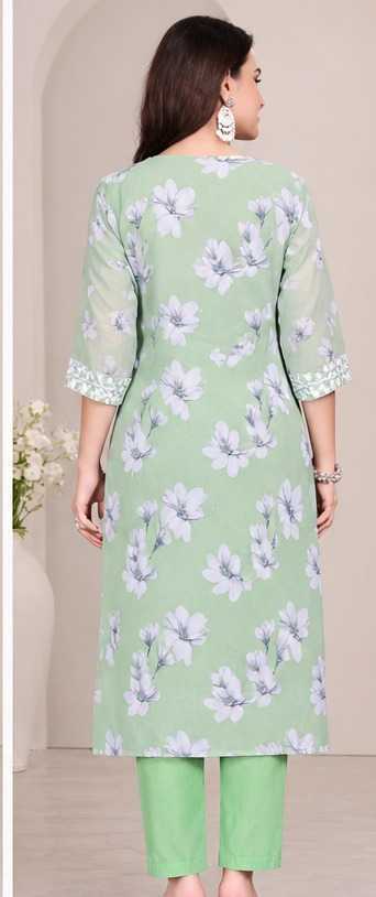 Chik Faux Georgette Cotton Kurti