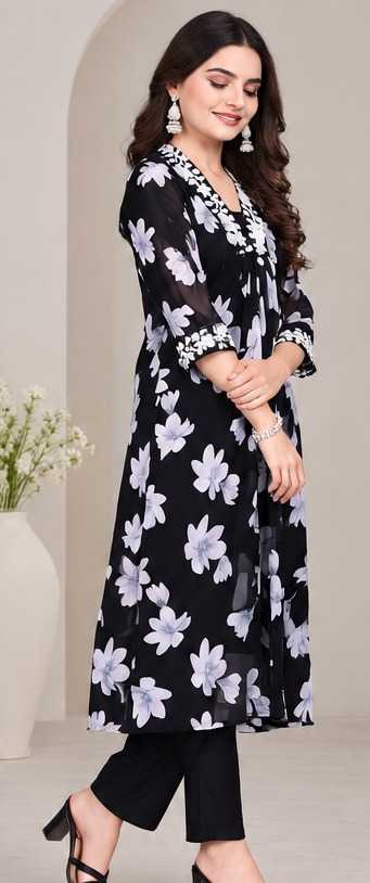 Chik Faux Georgette Cotton Kurti