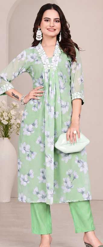 Chik Faux Georgette Cotton Kurti