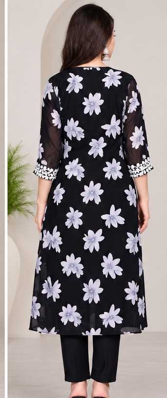 Chik Faux Georgette Cotton Kurti