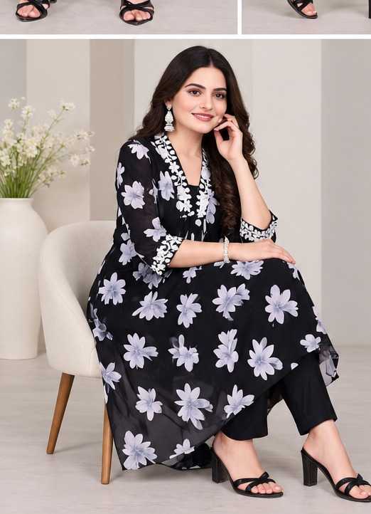 Chik Faux Georgette Cotton Kurti