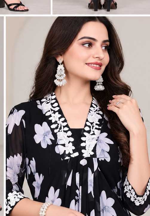 Chik Faux Georgette Cotton Kurti
