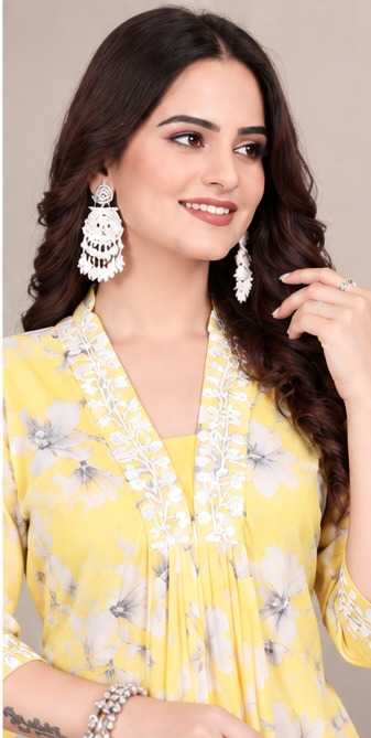 Chik Faux Georgette Cotton Kurti